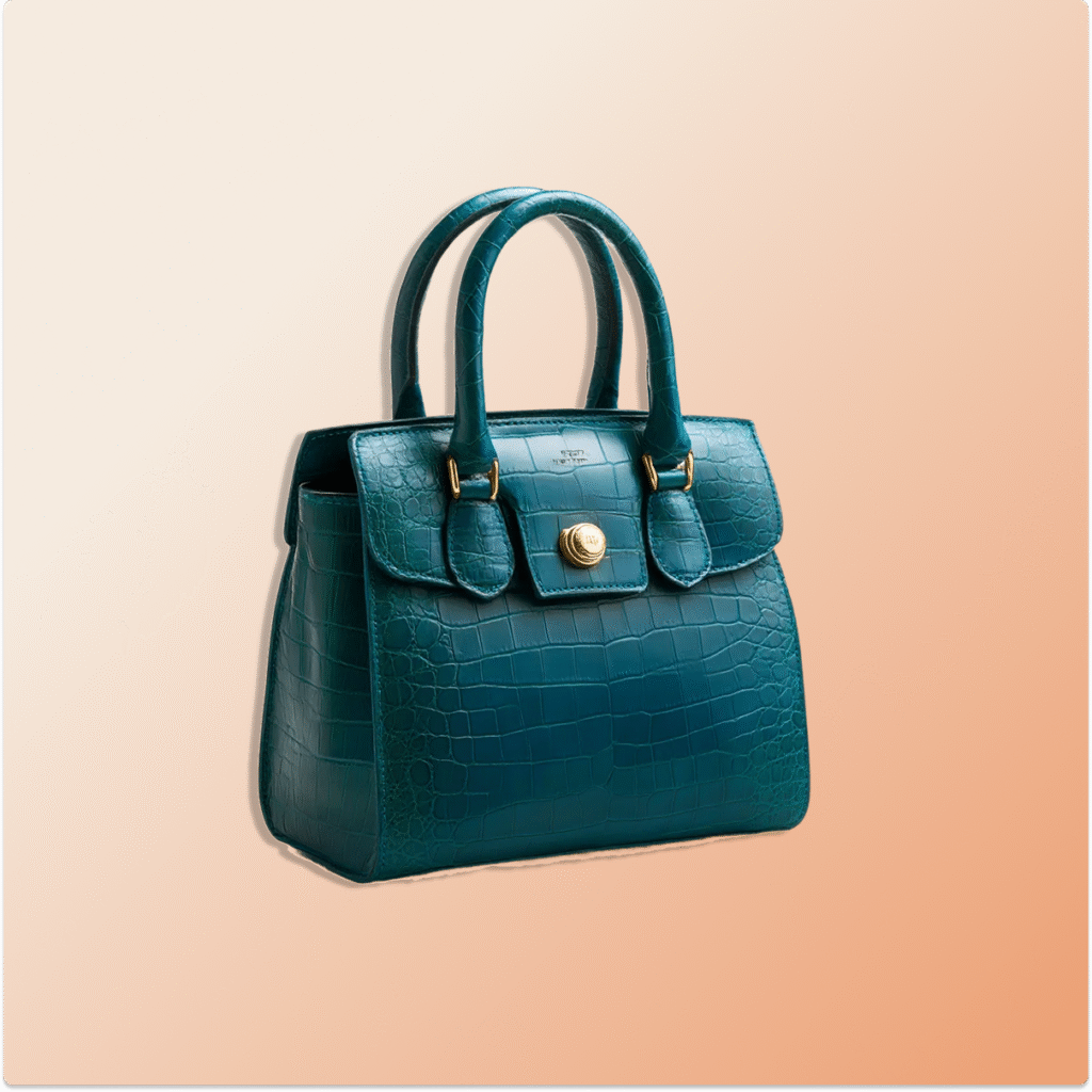 leather blue bag